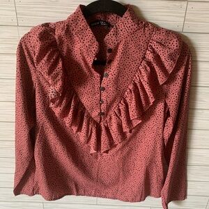 Shein Pink Ruffled Women's Top